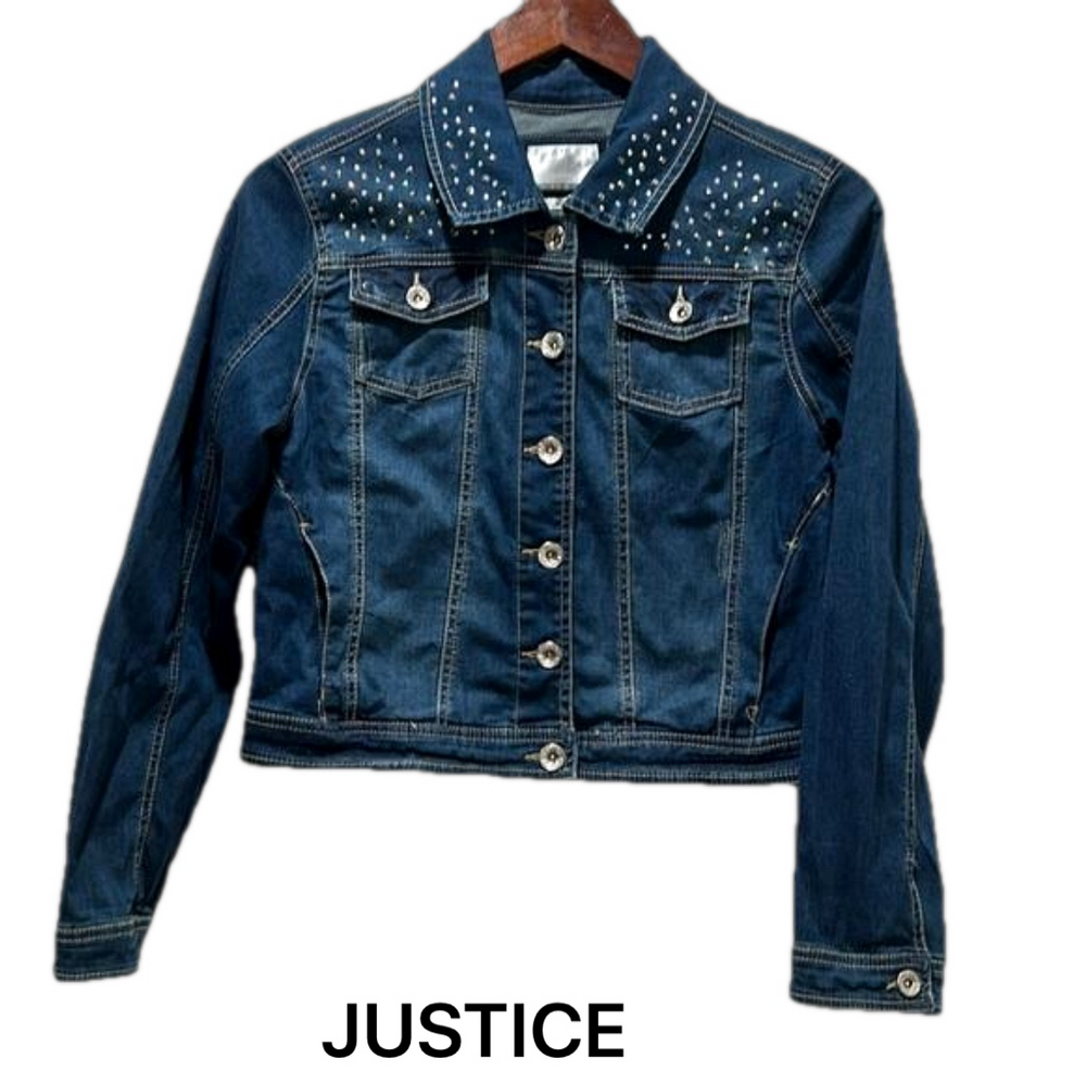 Justice girls Jean jacket size 18 GUC